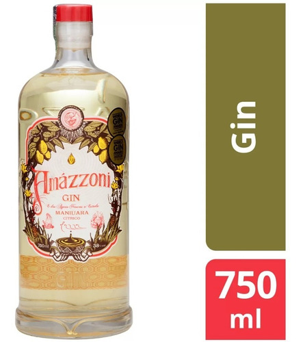 Gin Amázzoni Maniuara 750 mL cítrico