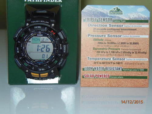 Reloj Casio Deportivo Para Hombre, Pathfinder, Triple Sensor