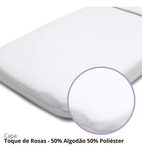 Colchonete Moises Colchão Bebê 78x32x5cm Fibrasca Branco