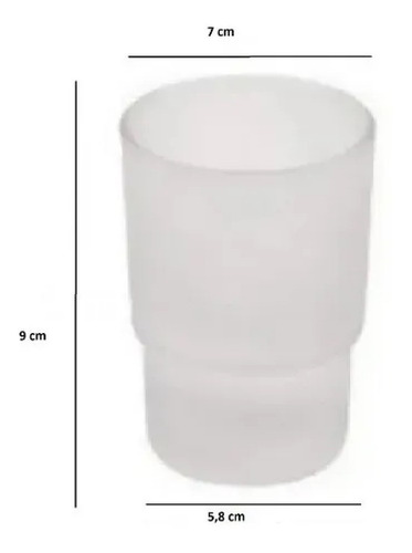 Imagen 2 de 2 de Repuesto Vaso De Vidrio Esmerilado Daccord Naffull