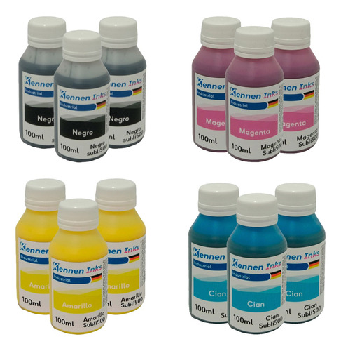 Tinta De Sublimacion Alemana Kennen Inks Para Epson 4x300ml