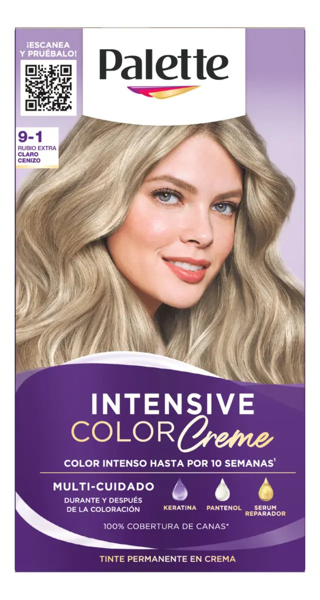 Tinte Color Creme Rubio Extra Claro Cenizo 9-1 Palette