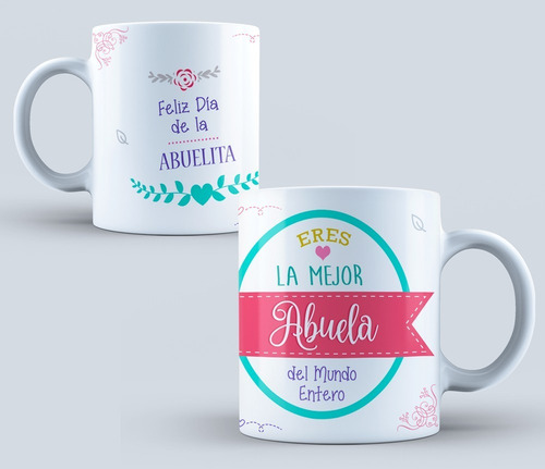 10 Plantillas Dia Del Abuelo - Abuelitos Para Tazas Editable