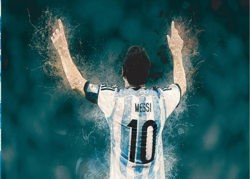 Cuadros Modernos Del Futbolista Lionel Messi 100x70 / 80x80