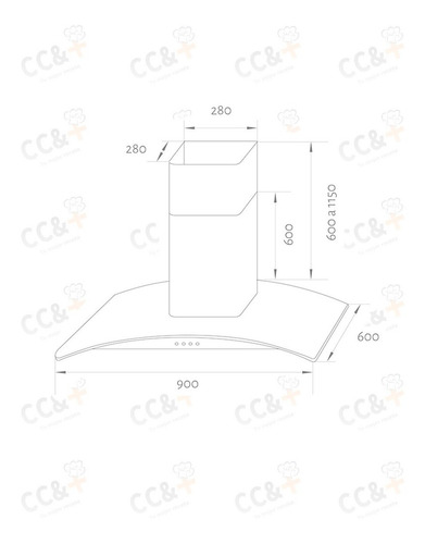 Campana De Cocina Tst Lacar 60cm Inoxidable Envíos Gratis
