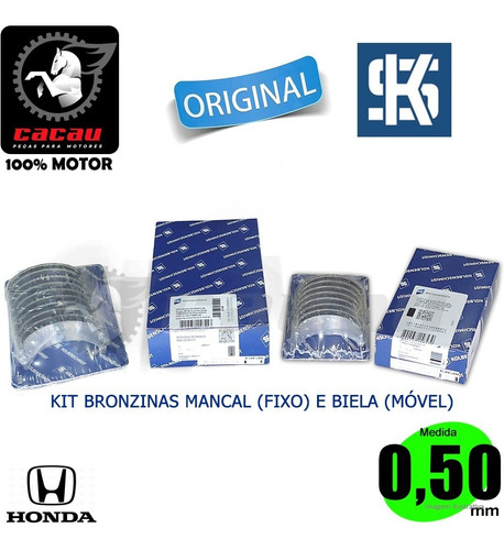 Imagem 1 de 1 de Kit Bronzina Biela E Mancal Honda Fit 1.4 8v 1.5 8v Orig. Ks