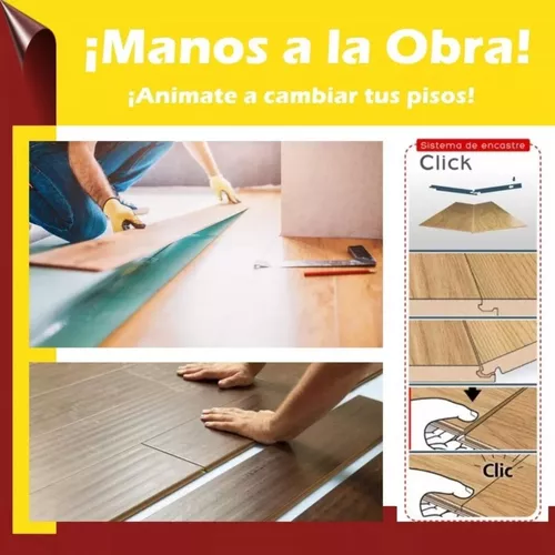 Piso Vinílico Autoadhesivo 5 Mts² Gris - Decoración y Revestimiento