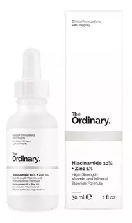 The Ordinary: niacinamida 10% +zinc 1%, 30 ml, E. Tiempo de aplicación inmediato: día/noche, tipo de piel