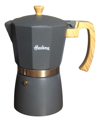 Cafetera Italiana Hudson 9 Pocillos Gris Esmaltada