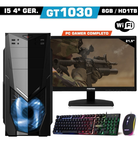 Pc Gamer Completo Cpu I5 Gt 1030 8gb Hd 1tb Monitor