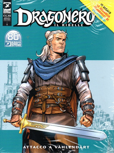 Dragonero Il Ribelle N° 18 - Com Moeda Comemorativa Do Dragonero - Attacco A Vàhlendàrt - 100 Páginas Em Italiano - Sergio Bonelli Editore - Formato 16 X 21 - Capa Mole - 2021 - Bonellihq G23