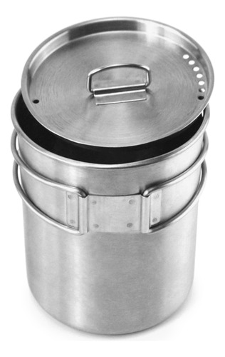 Taza De Agua Portátil De Acero Inoxidable Para Acampar Con