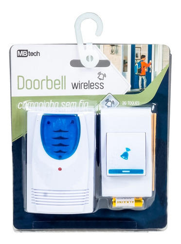 Campainha Residencial Wireless Com 36 Toques Diferentes 12v