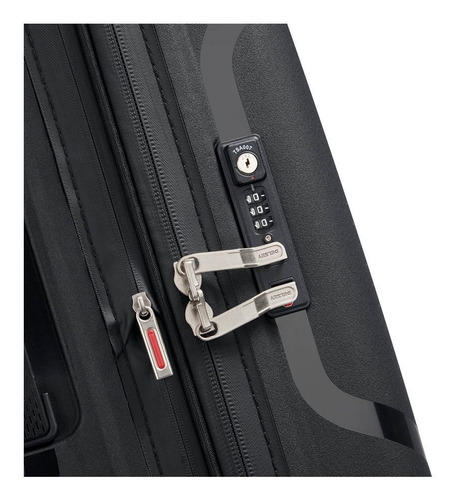 Valija Mediana Expandible 70 Cm. Delsey Clavel Color Negro