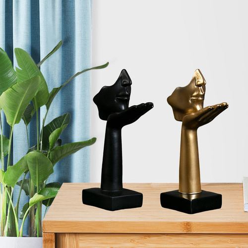 2x Figura Escultura Beijos Estatuetas Mesa De Artesanato
