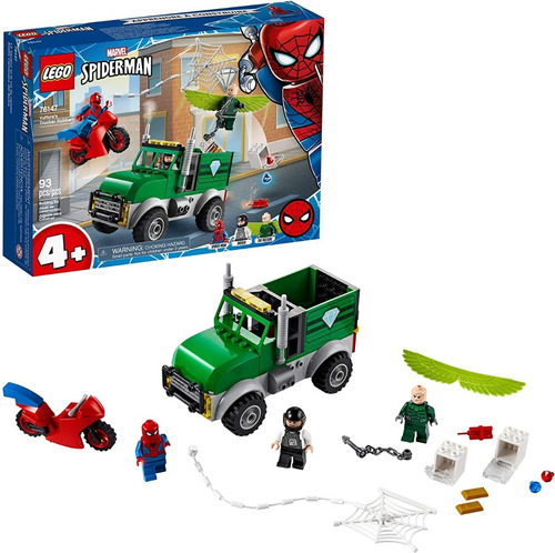 Lego Marvel Spiderman Asalto Camionero De Buitre 76147 93 Pz Cantidad De Piezas 93