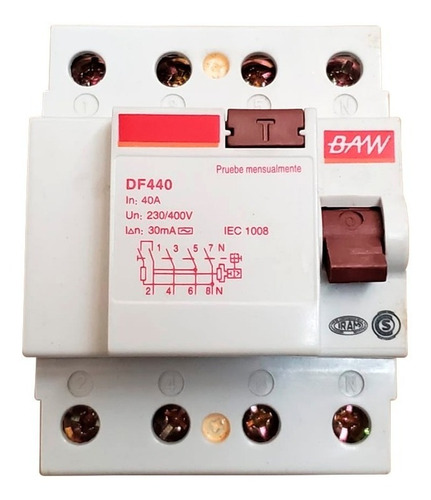 Imagen 3 de 8 de Disyuntor Diferencial Tetrapolar 4 X 63 Amp Cortacorriente