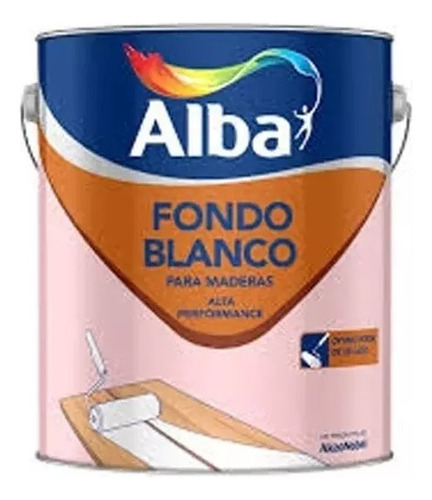 Fondo Blanco Alba Para Madera X 4lts. + Pincel N 15 Oferta