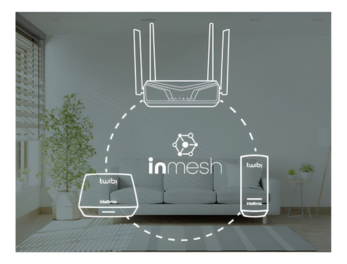 Roteador Wi-fi Giga W5-1200g Rg-1200 Intelbras Inmesh 867mb