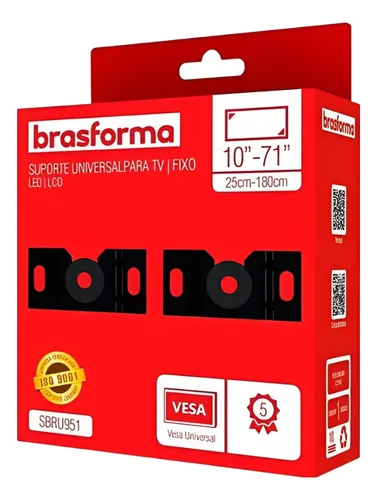 comprar Suporte Tv Fixo Led Lcd Brasforma Sbru951 De 10 A 71 Polegad