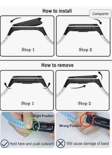 Imagen 7 de 9 de Correa Para Xiaomi Mi Band 7 / 6/ 5 De Silicone