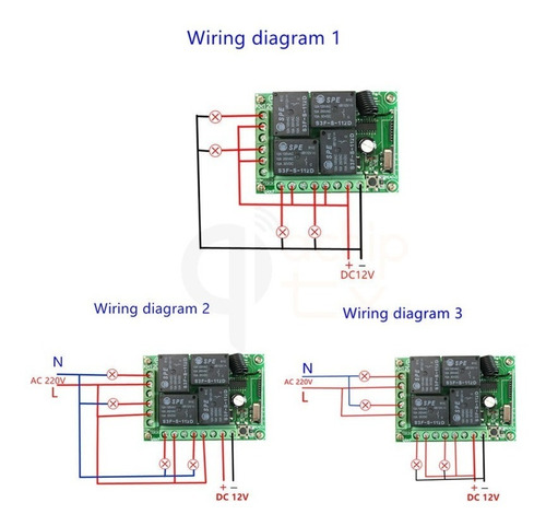 Switch 500mts Modulo Relay On/off Contremoto 4 Canales 12v