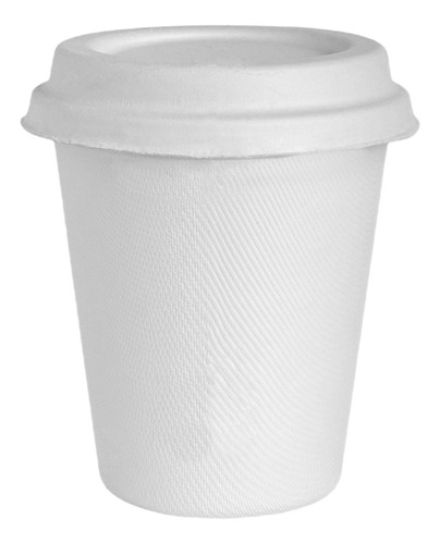 Vaso Descartable Con Tapa Fiesta Café Biodegradable 12oz X50