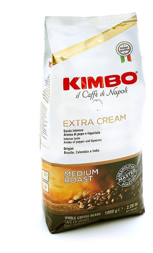 Café Kimbo En Grano Extra Cream 1kg 60% Arábica 40% Robusta