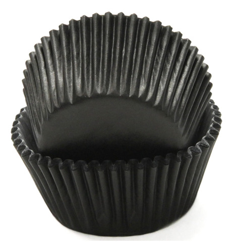Forros Clásicos Para Cupcakes, 50 Unidades, Color Negro