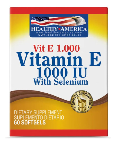 Vitamina E 1000 Iu With Selenium 60 Softgels