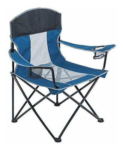 Oversized Camping Chair Heavy Duty 400lb Mesh Back Folding C