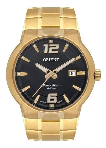 Relogio Orient Masculino Dourado Banhado Ouro Mgss1187-p2kx