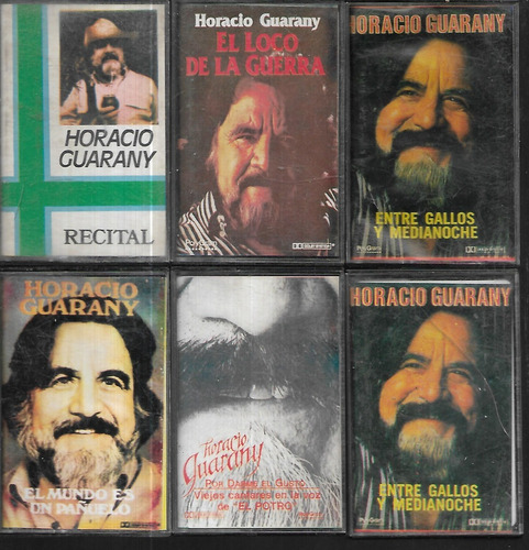 Horacion Guarany Lote De 6 Cassettes Reedicion No Orig-ver-