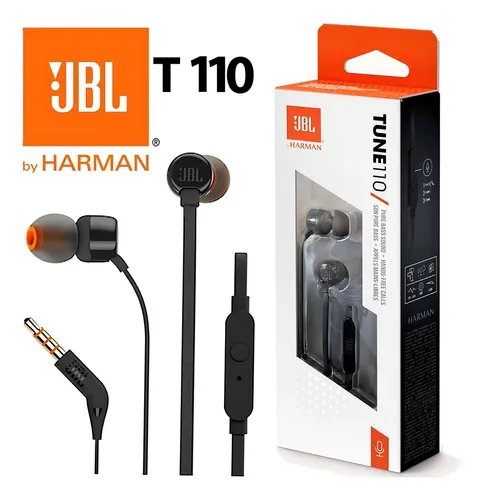Audífonos In-ear Jbl Tune 110 Jblt110 Black