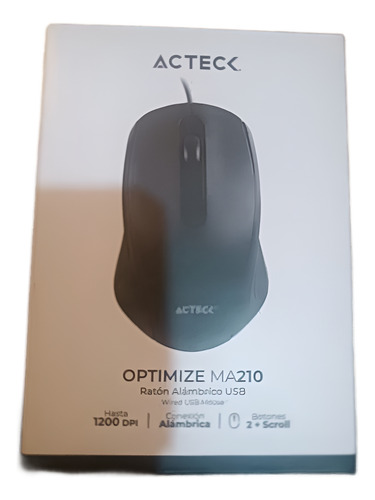 Mouse Alambrico Diseño Ergonomico Acteck