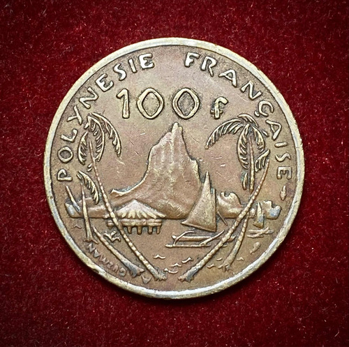 Moneda 100 Francos Polinesia Francesa 1987 Km 14