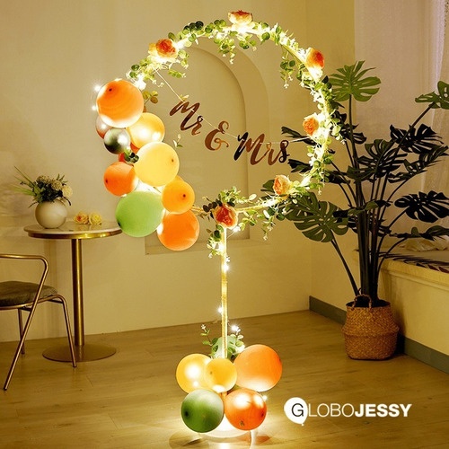 Soporte Para Globos Circular Flotante 1,70mts Con Base Pvc