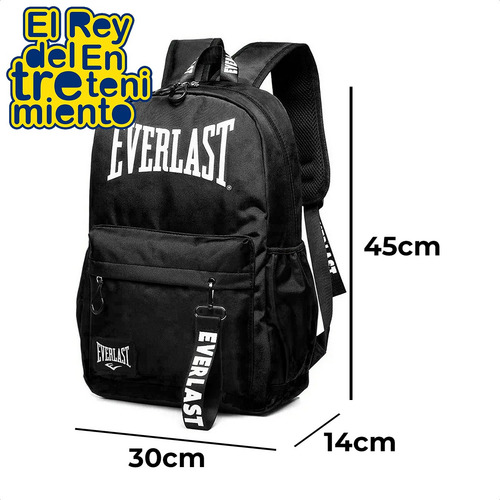 Imagen 2 de 7 de Mochila Everlast Urbana Deportiva P/ Laptop Antirrobo El Rey