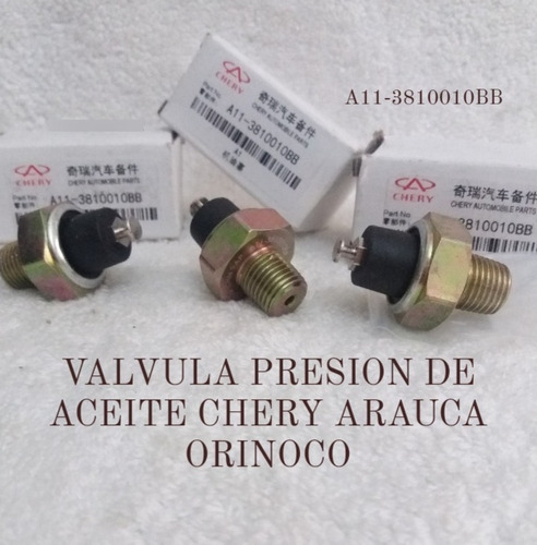 Valvula Presion De Aceite Chery Arauca Orinoco 