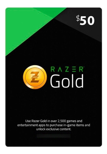 Tarjeta De Regalo Digital Razer Gold 50usd/region Usa