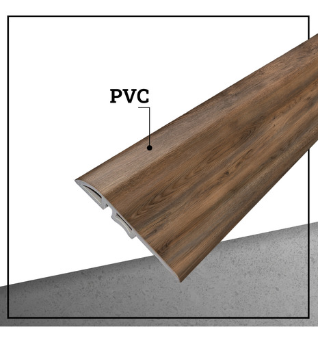 Pack 5 Unidades Cubrejunta Reductor Pvc 2mt X 45mm Tabaco