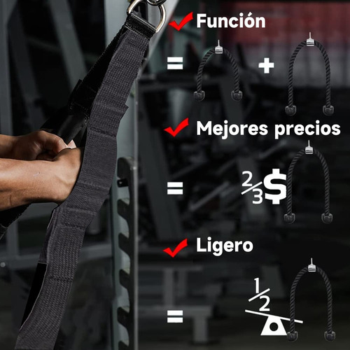Cuerda De Tríceps, Accesorios Gym Soga Cable De Cuerda De