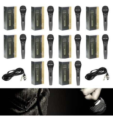 Kit 10 Microfones Stagg Para Grupo De Louvor Backing Vocals