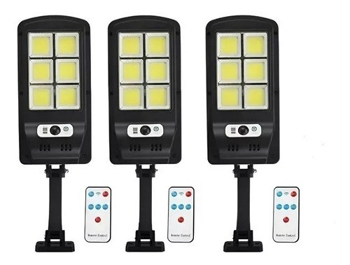 Pack 3 Foco Exterior Iluminación Solar Focos Solares 120 Led