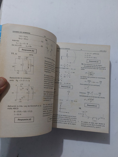 Libro Solucionario Exámenes De Admisión Uni 1995 -1 A 2002-1 (Usado)