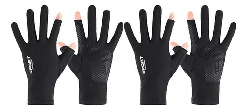 Guantes De Seda Con Protección Solar Pesca Para Verano, 2par