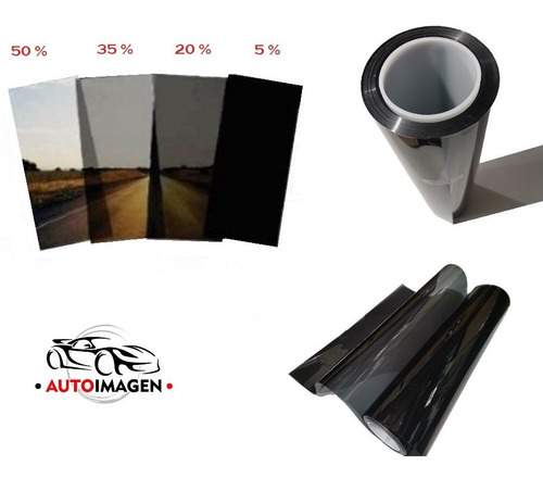 Rollo De Película Anti Asalto 50cm Por 20 Mts Color Humo