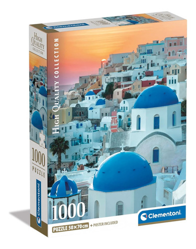 Rompecabezas Santorini Atardecer Clementoni 1000 Pzs Compact