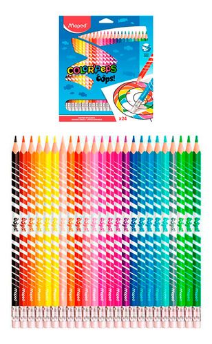 Lápis De Cor Color'peps Apagável Caixa Com 24 Cores