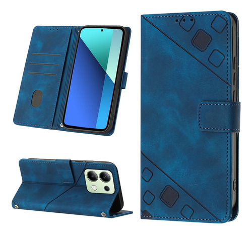 Funda Cartera Flip Relieve Para Redmi Note 13 4g